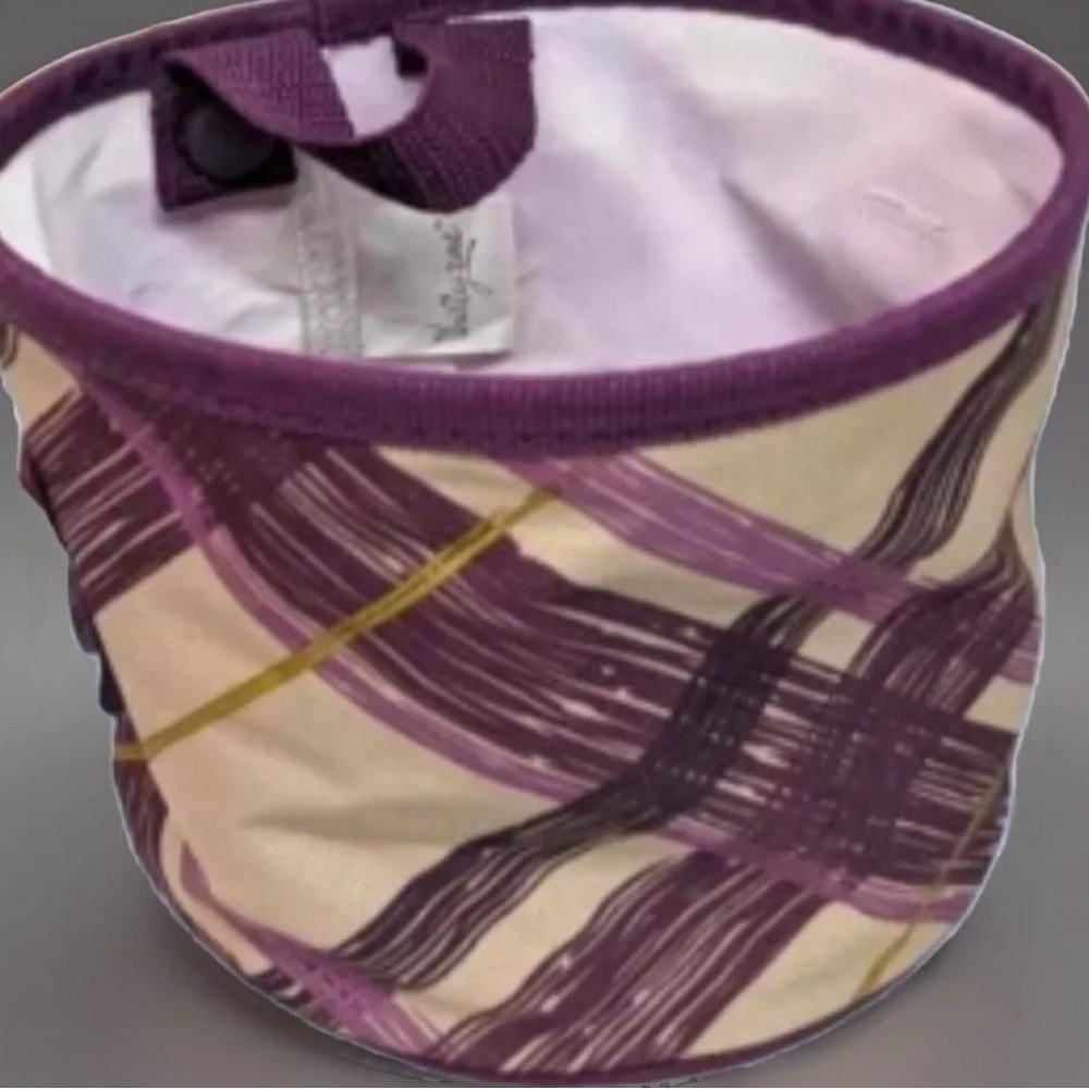 NEW Thirty One Oh‎ Snap Organizing Bin Sketchy Dot Purple Plaid
